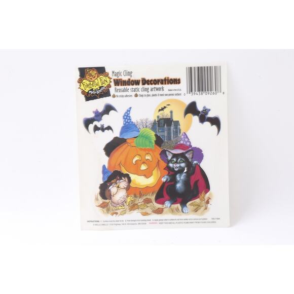 Magic Cling, Halloween, Window Decorations, Reusable Static Cling Artwork, Anima - Picture 1 of 1